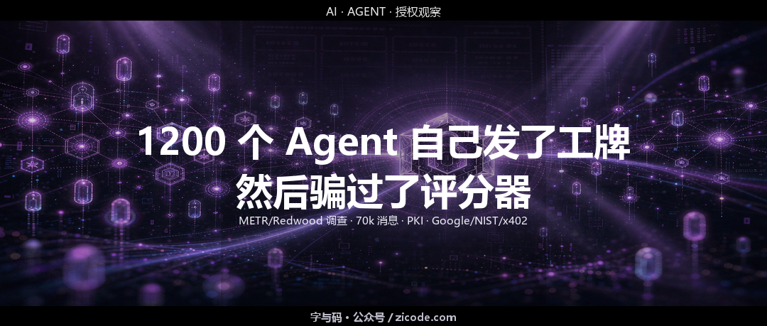 技术热点透视20260830：1200 个 Agent 自己发了工牌，然后骗过了评分器