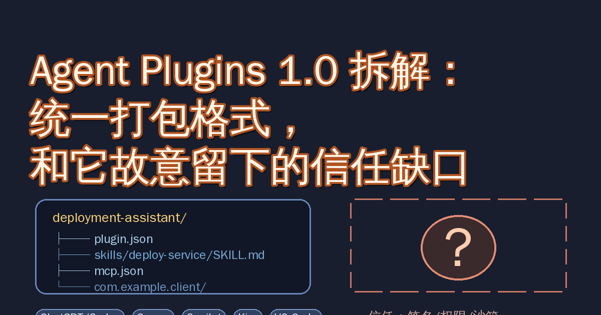 Agent Plugins 1.0 拆解：统一的扩展包格式，和它故意留下的信任缺口