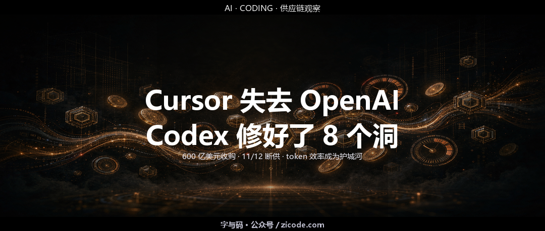 技术热点透视20260830：当 Cursor 失去 OpenAI，Codex 悄悄修好了烧钱的 8 个洞