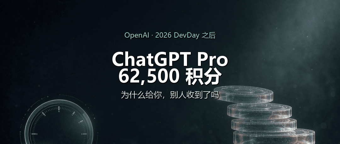 ChatGPT Pro 的 62,500 积分：为什么给你，别人收到了吗