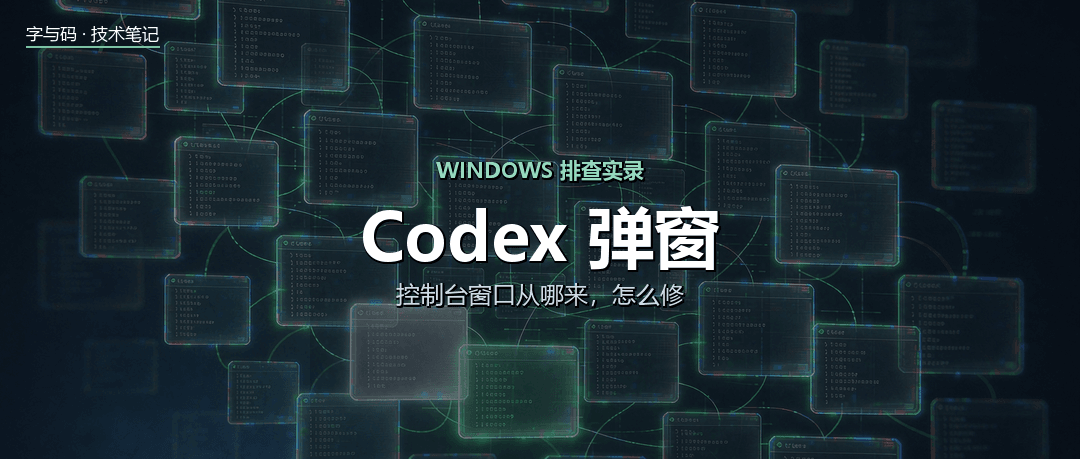 Codex 在 Windows 上弹出 Node 和 PowerShell 窗口，原因找到了