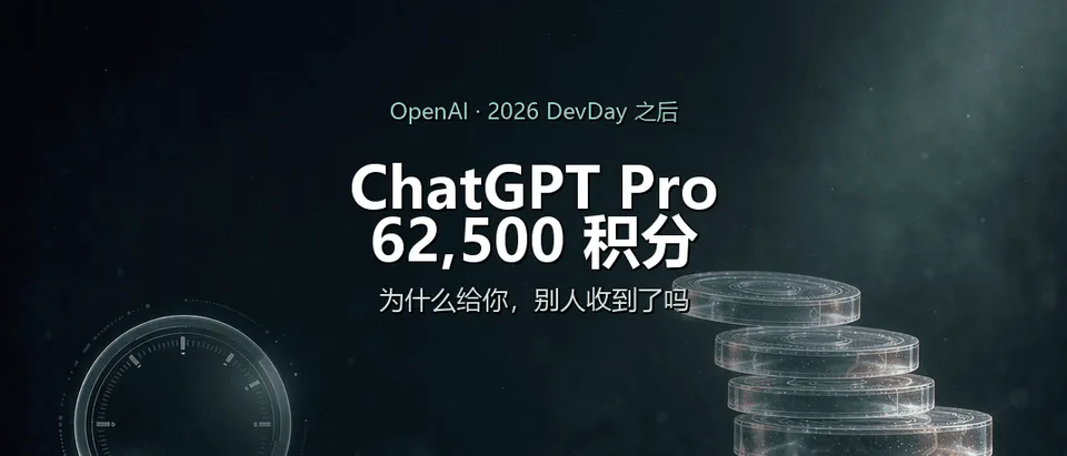 ChatGPT Pro 的 62,500 积分：为什么给你，别人收到了吗