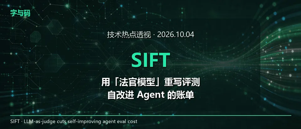 技术热点透视20261004：MIT 与 Sakana 用「法官模型」把自改进 Agent 的评测账单砍到 1/10