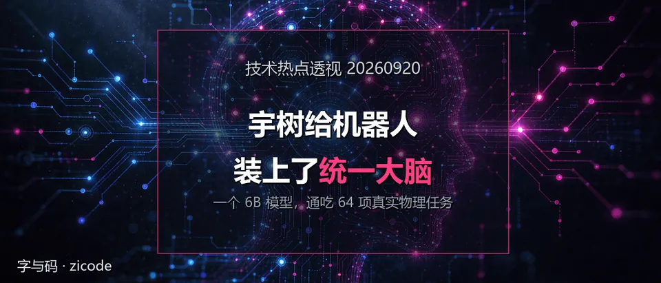 技术热点透视20260920：宇树给机器人装上了“统一大脑”