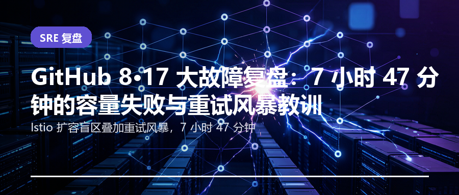 GitHub 8·17 大故障复盘：7 小时 47 分钟的容量失败与重试风暴教训