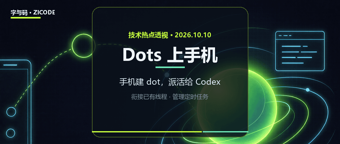 技术热点透视20261010：Dots 上手机，一句话把活派给 Codex