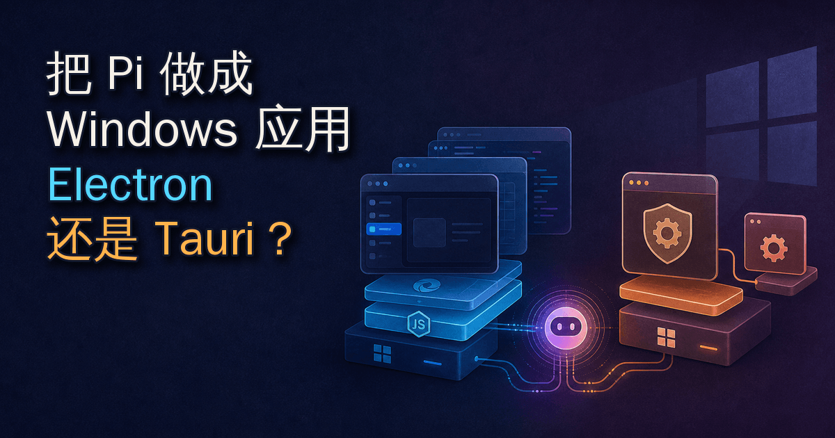 把 Pi 做成 Windows 应用：Electron 还是 Tauri？