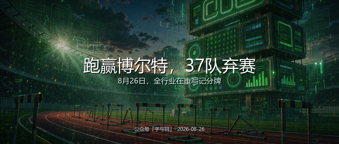 跑赢博尔特，37 队弃赛：这一天全行业在重写记分牌