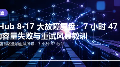 GitHub 8·17 大故障复盘：7 小时 47 分钟的容量失败与重试风暴教训