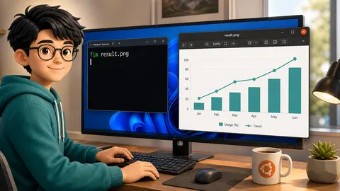 在 WSL 里用 fim 打开图片，窗口直接弹到 Windows 桌面