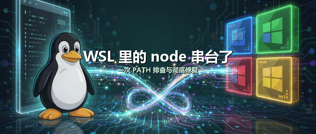 WSL 里的 node 不是你装的那个