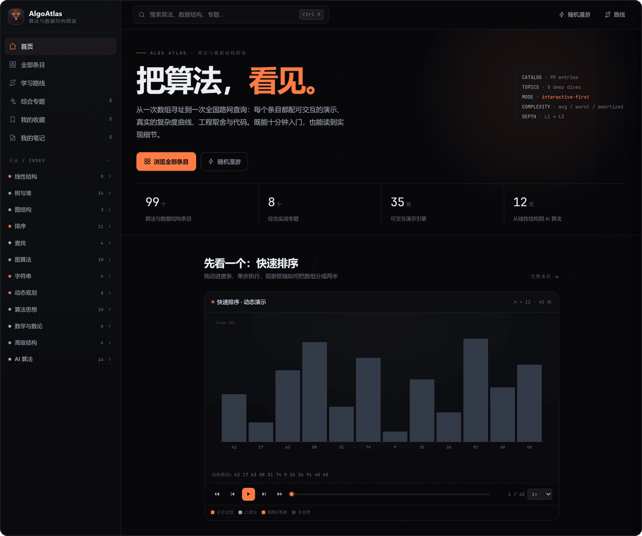 AlgoAtlas 首页