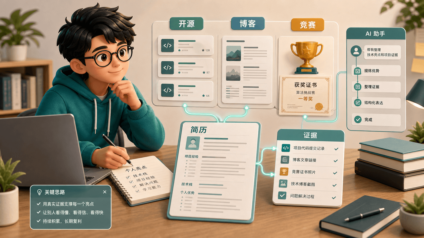 个人作品资产组合：开源、博客、竞赛和简历互相支撑