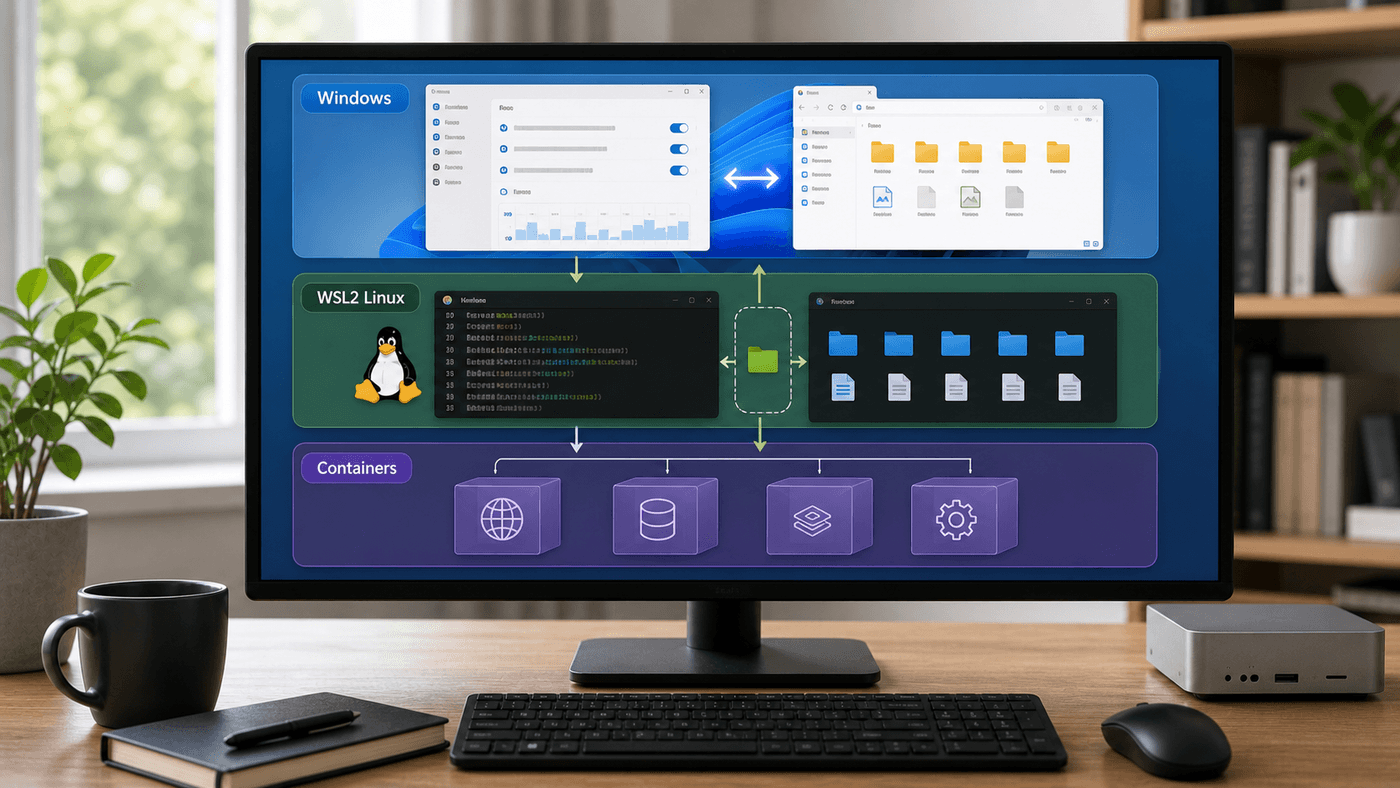 Docker Desktop、WSL 发行版和容器之间的职责边界