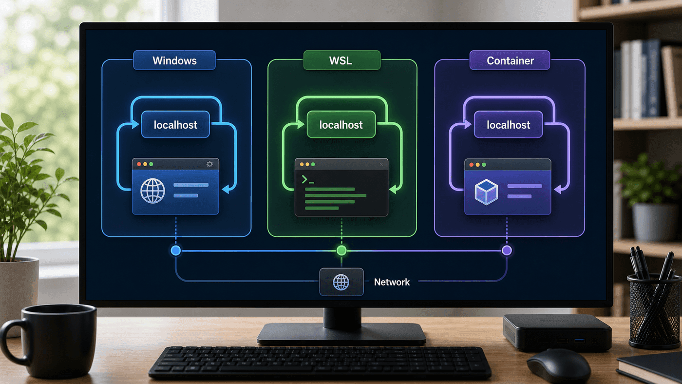 Windows、WSL 和容器里的三个 localhost